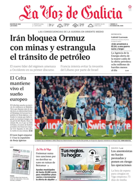 Cover of La Voz de Galicia (Vigo)