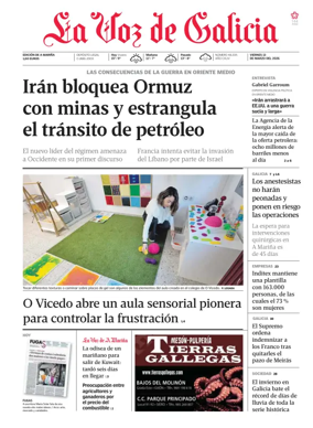 Cover of La Voz de Galicia (Viveiro)