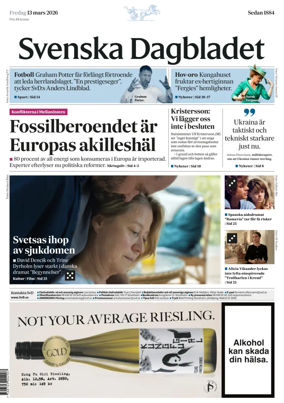 Cover of Svenska Dagbladet