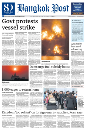 Cover of Bangkok Post