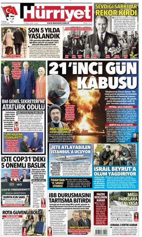 Cover of Hurriyet