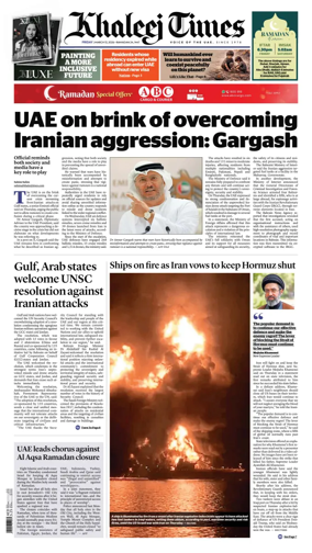 Cover of Khaleej Times
