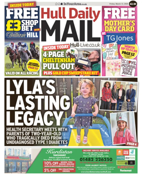 Cover of Hull Daily Mail