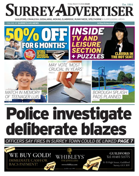 Cover of Surrey Advertiser