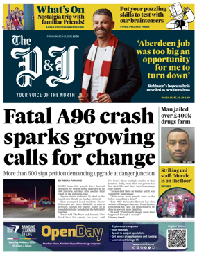 Cover of The Press and Journal (Aberdeen and Aberdeenshire)