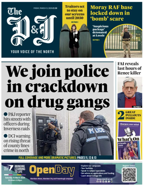 Cover of The Press and Journal (Inverness Highlands and Islands)