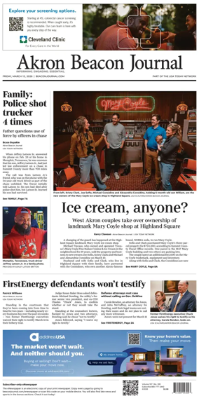 Cover of Akron Beacon Journal