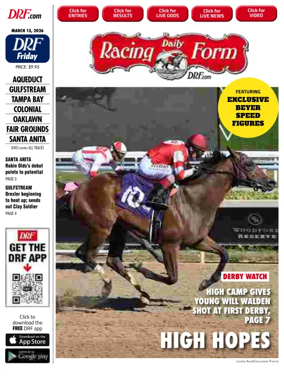 Cover of Daily Racing Form National Digital Edition