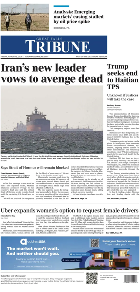 Cover of Great Falls Tribune