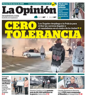 Cover of La Opinion