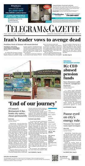 Cover of Telegram & Gazette