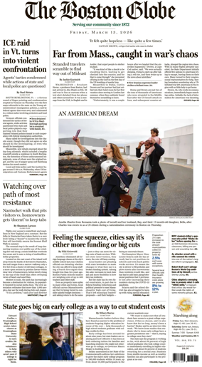 Cover of The Boston Globe