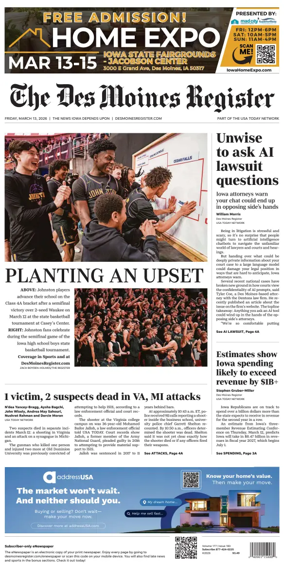 Cover of The Des Moines Register