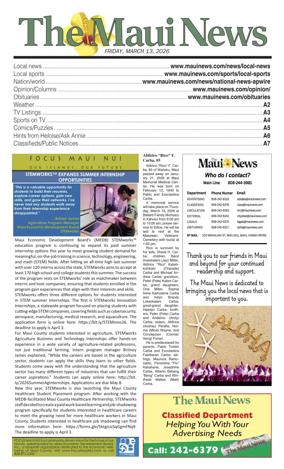 Cover of The Maui News