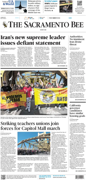 Cover of The Sacramento Bee