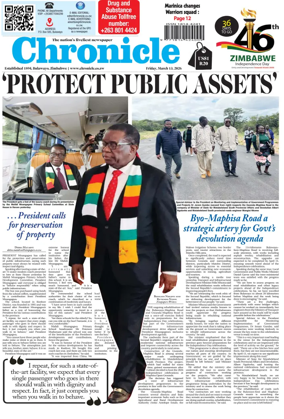 Cover of Chronicle (Zimbabwe)