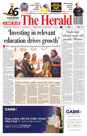 Cover of The Herald (Zimbabwe)