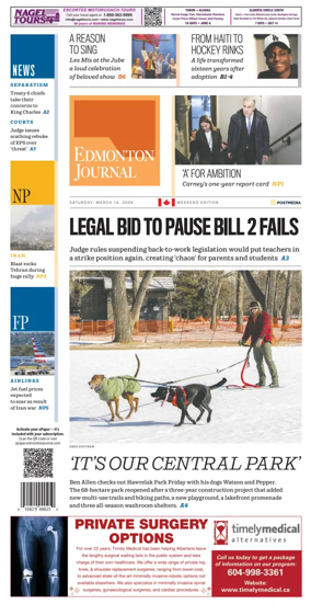 Cover of Edmonton Journal