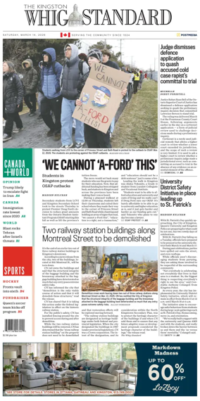 Cover of Kingston Whig-Standard