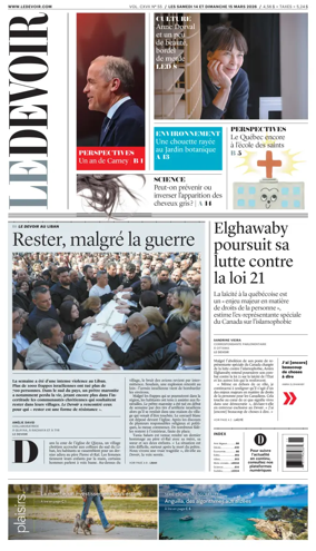 Cover of Le Devoir