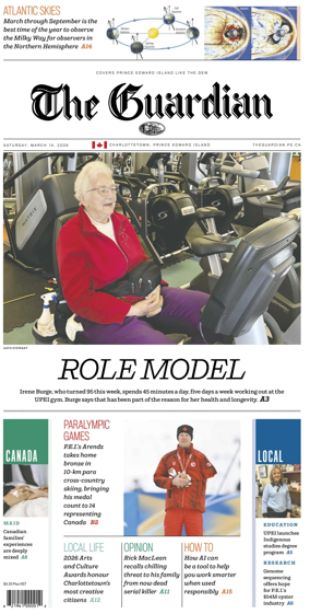 Cover of The Guardian (Charlottetown)