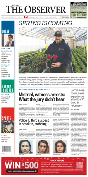 Cover of The Observer (Sarnia)