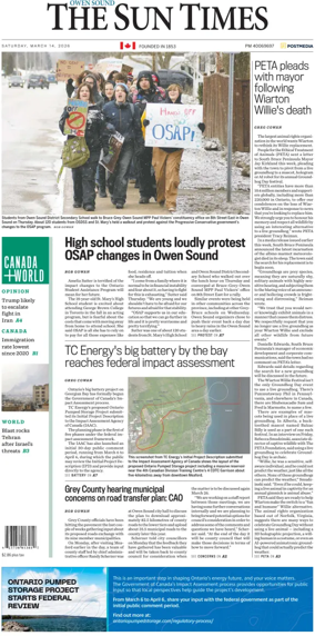 Cover of The Sun Times (Owen Sound)