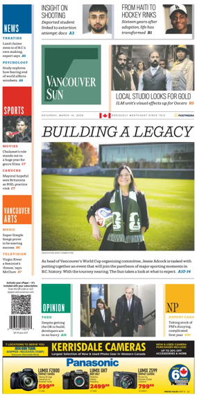 Cover of Vancouver Sun