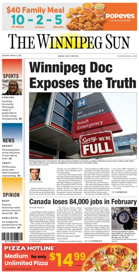 Cover of Winnipeg Sun