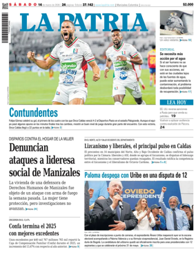 Cover of La Patria (Colombia)