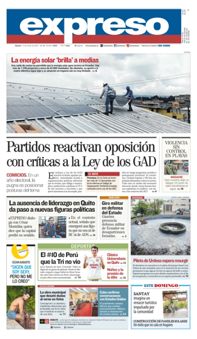 Cover of Diario Expreso