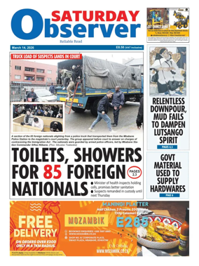 Cover of Saturday Observer (Eswatini)