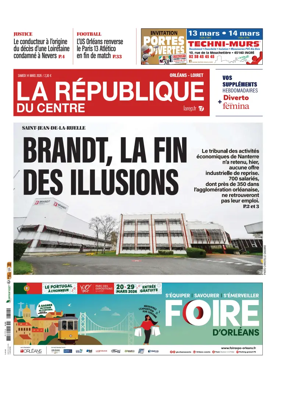 Cover of La Republique du Centre (Orleans - Loiret))