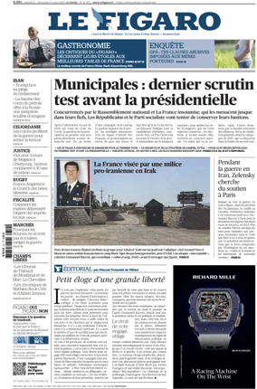 Cover of Le Figaro