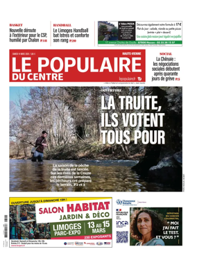 Cover of Le Populaire du Centre (Haute-Vienne)