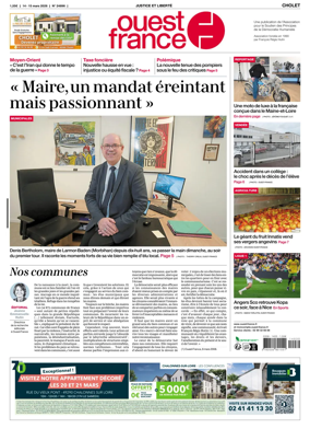 Cover of Ouest France (Cholet)
