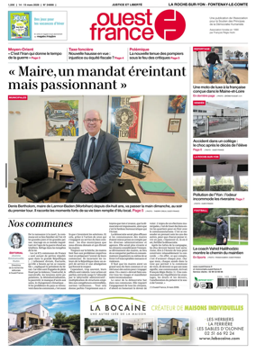 Cover of Ouest France (La Roche-sur-Yon - Fontenay-le-Comte)