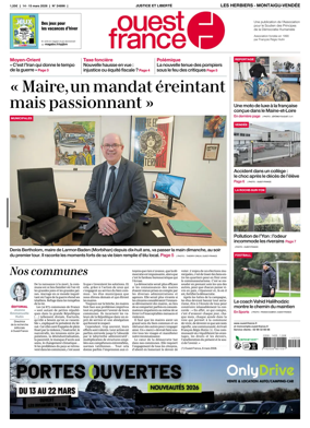 Cover of Ouest France (Les Herbiers / Montaigu)