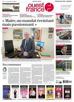 Cover of Ouest France (Nantes / Sud-Loire / Vignoble)