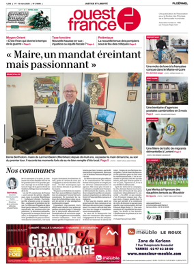 Cover of Ouest France (Ploermel)