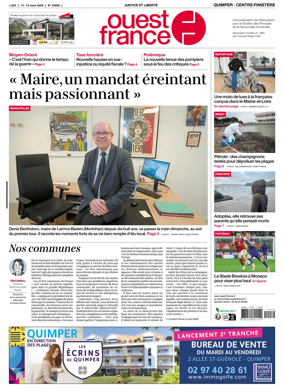 Cover of Ouest-France (Quimper Centre-Finistere)