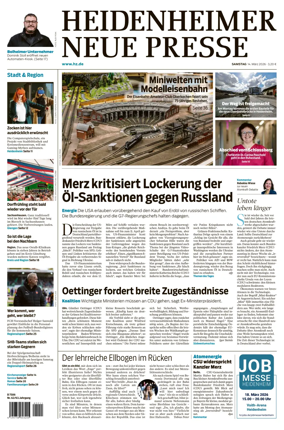 Cover of Heidenheimer Neue Presse