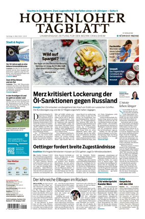 Cover of Hohenloher Tagblatt