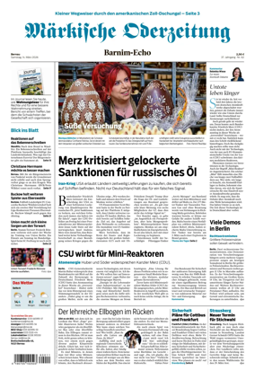 Cover of Markische Oderzeitung Bernau