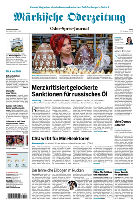 Cover of Markische Oderzeitung Eisenhuttenstadt