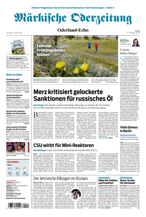 Cover of Markische Oderzeitung Oderland-Echo