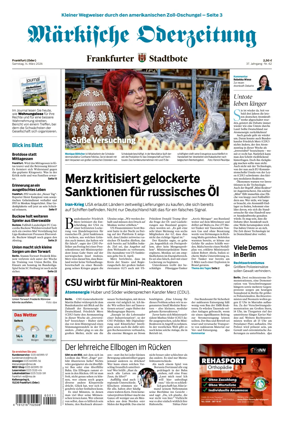 Cover of Markische Oderzeitung Frankfurt (Oder)