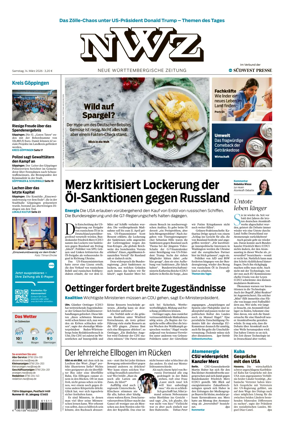 Cover of NWZ – Neue Wurttembergische Zeitung
