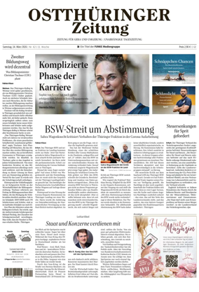 Cover of Ostthuringer Zeitung (Gera)
