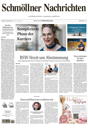 Cover of Ostthuringer Zeitung (Schmolln)